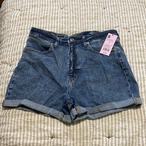 Wild Fable High Rose Rolled Cuff Mom Shorts